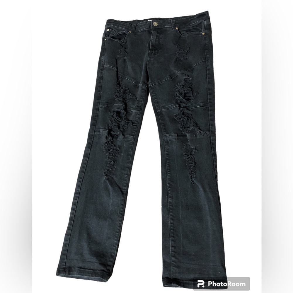 Argonaut Nations Men Skinny Fit Denim Ripped Jeans  EUC